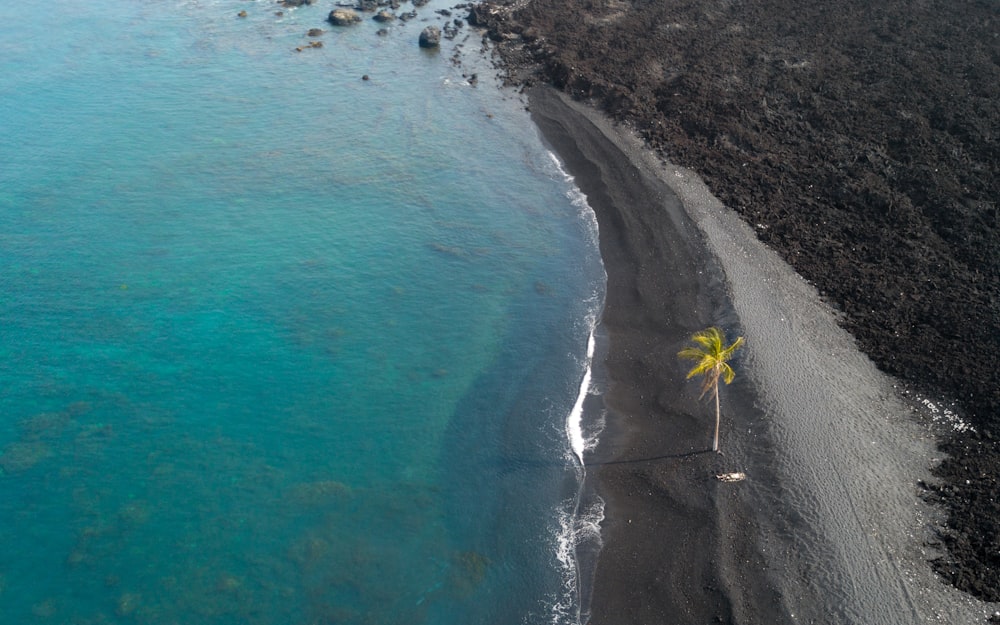 aerial photo of body of water