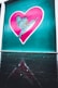 eagle on heart background painting