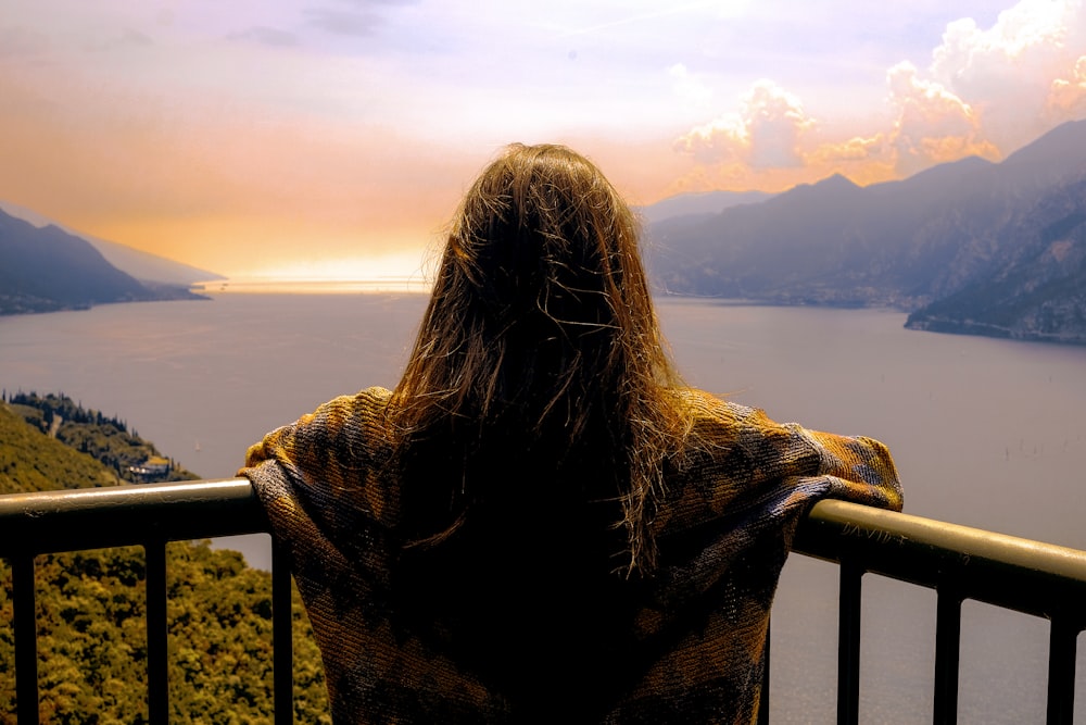 woman near ocean