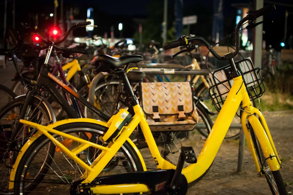yellow mamachari bike