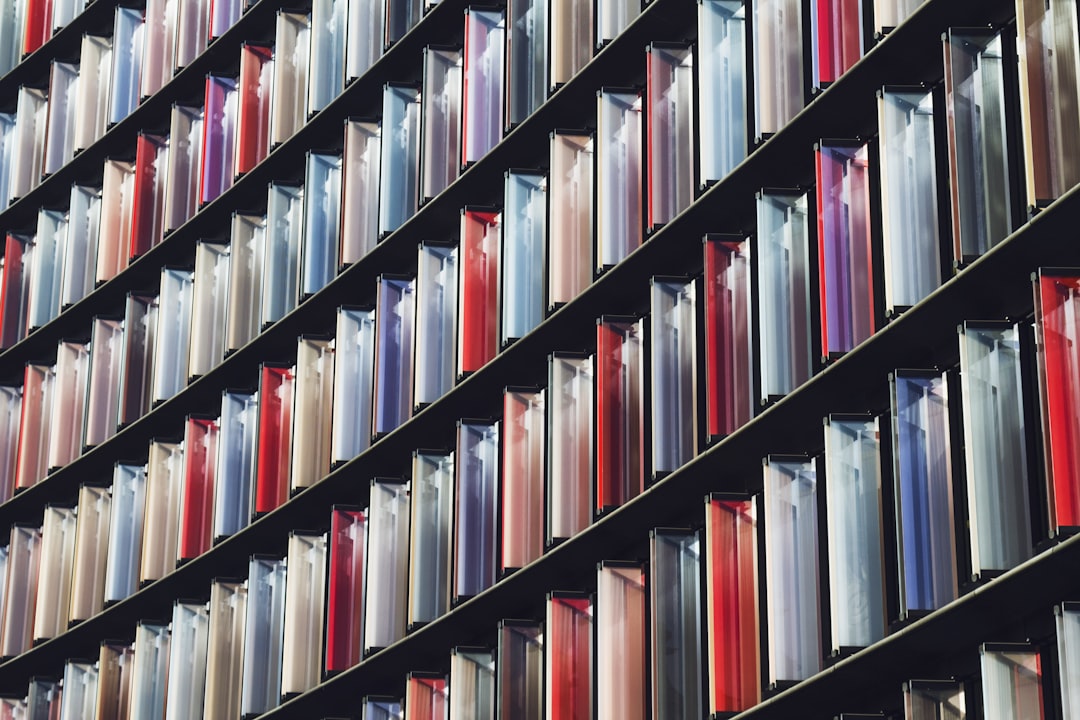 a building that has a bunch of books on it, Mizuho House in London