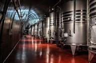gray metal tank container hallway