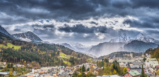 village near trees under cloudy sky at daytime in Berchtesgaden Germany