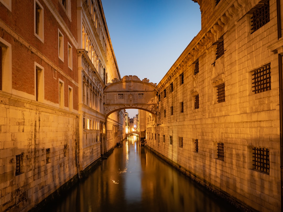 body of water surrounded building