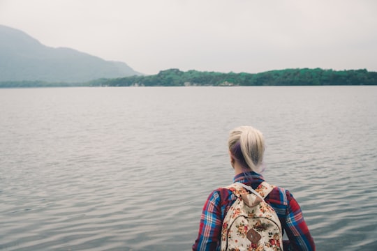 person facing body of water in Muckross Lake Ireland