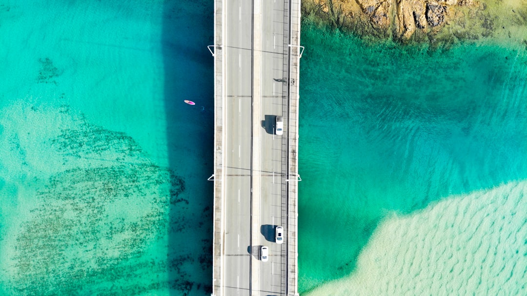 aerial view of gray concrete bridge during daytime