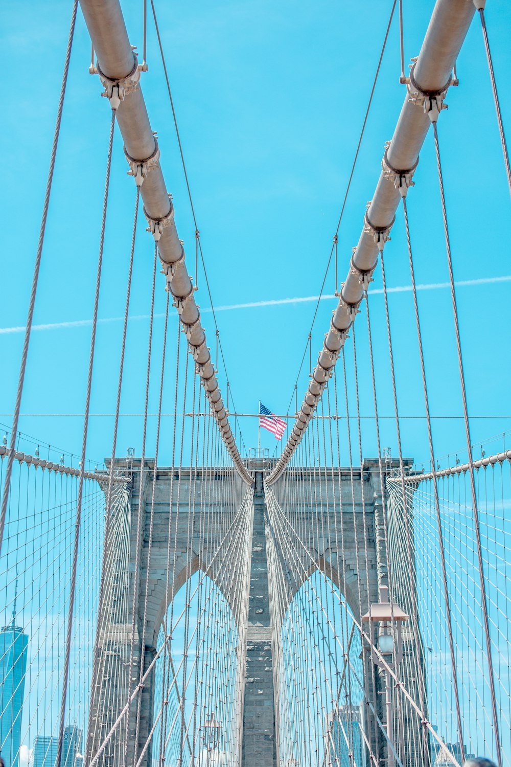 Pont de Brooklyn, États-Unis pendant la journée