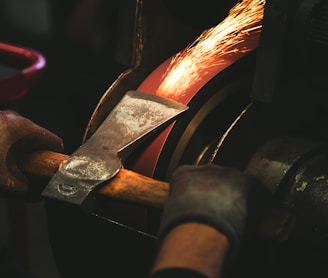 person holding brown handheld tool