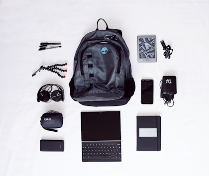 Tailored laptop backpack worn over one shoulder