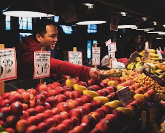 man selling fruits