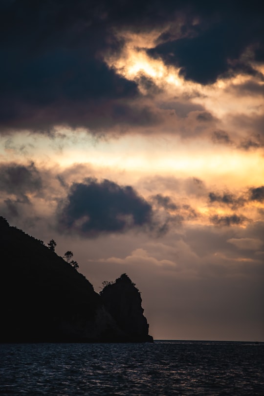 mountains and sea in Hahei New Zealand