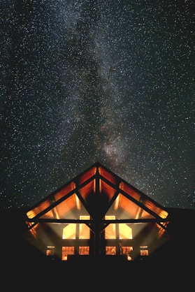 black and white building under sky
