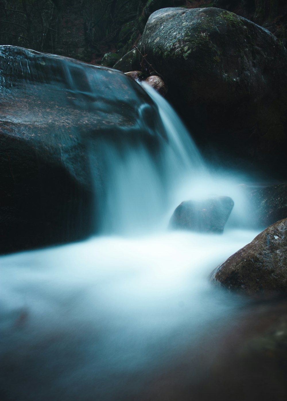 time-lapsed photography of a waterfalls