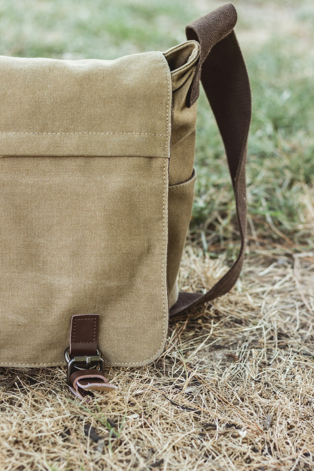 brown corduroy sling bag