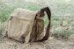 beige sling bag