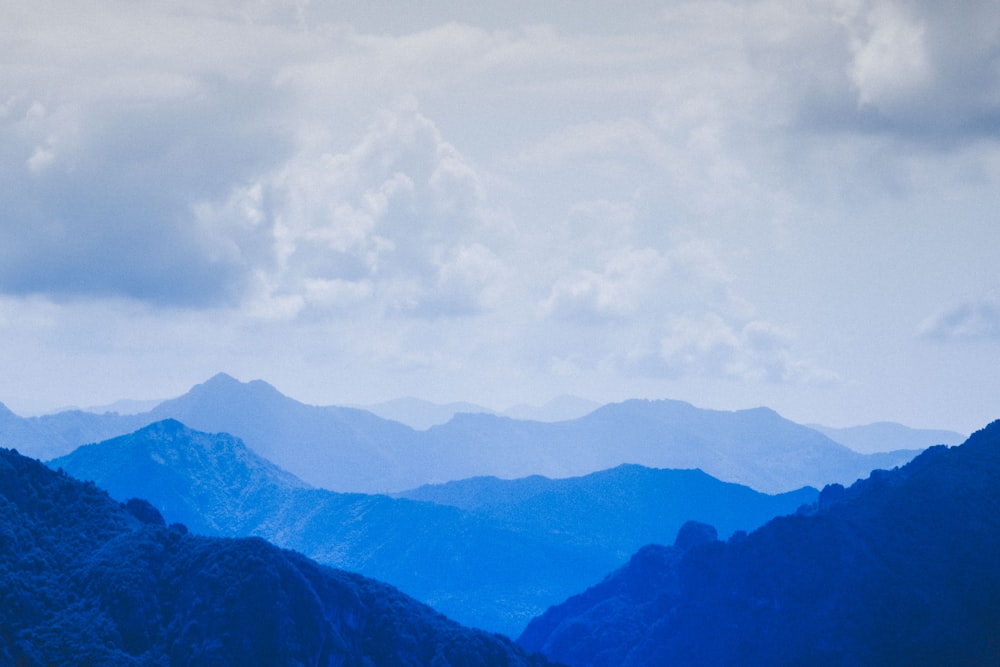 mountains and clouds