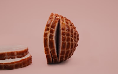 sliced meat ham zoom background