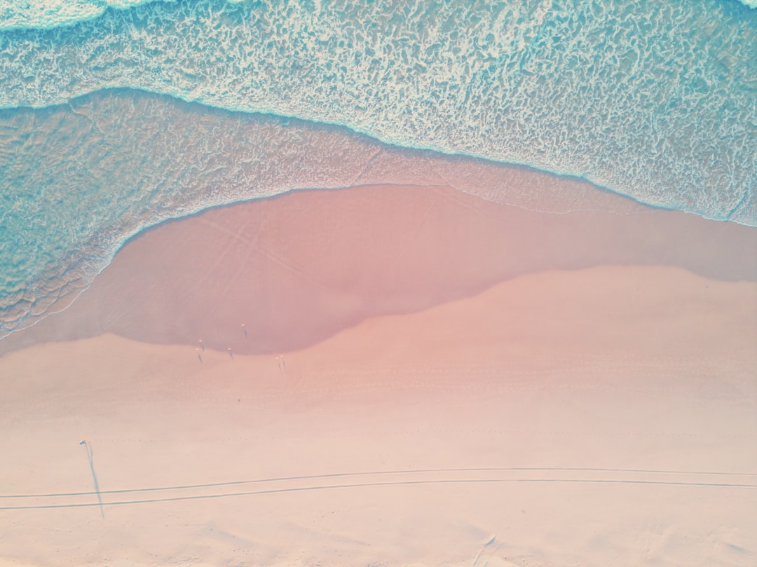 top view photography of beach, Shore
