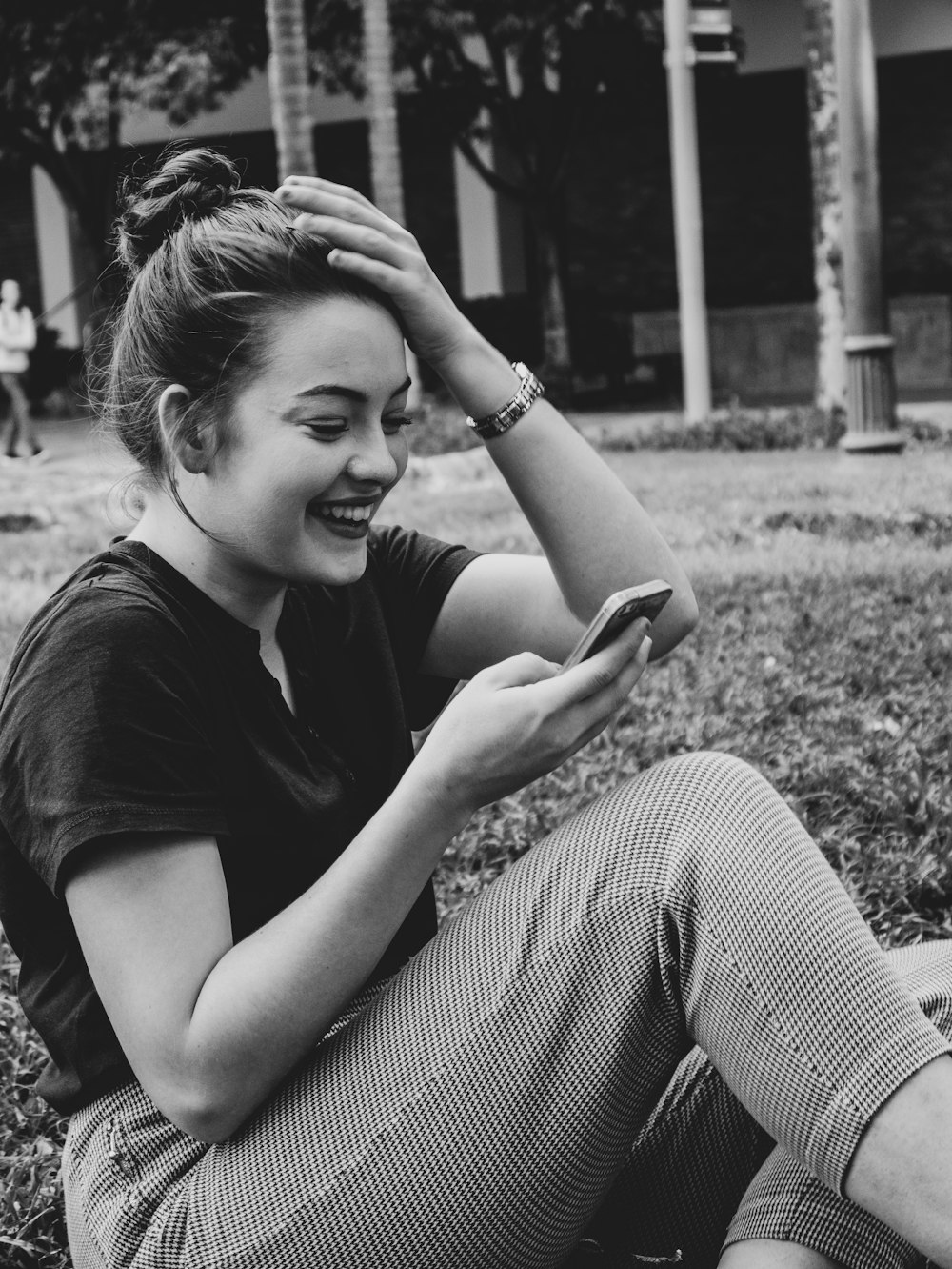 woman using smartphone