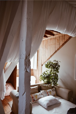 A cozy living space featuring echoloom home décor.