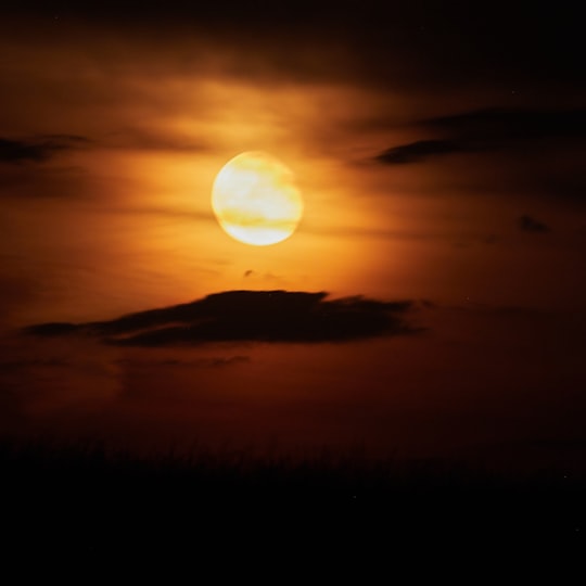 silhouette photo of mountain during golden hour in Salgótarján Hungary