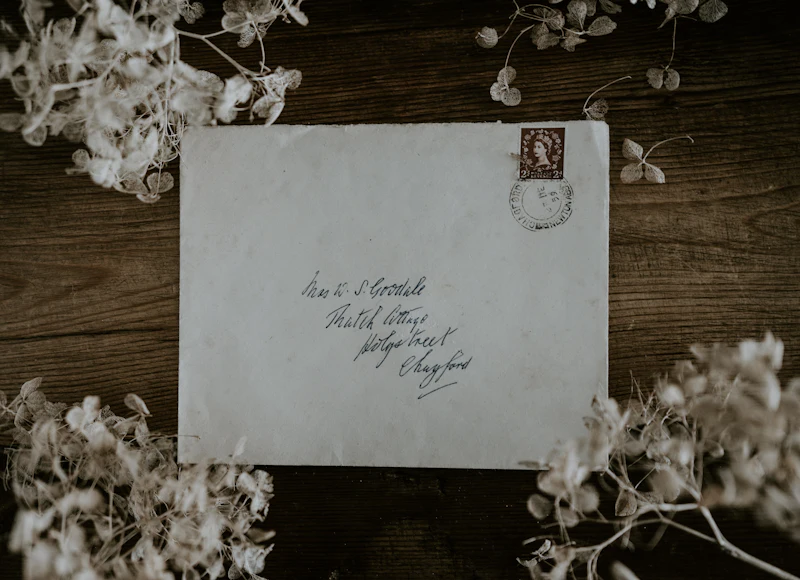 Handwritten love letter sealed with wax