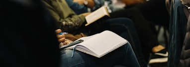 woman reading book