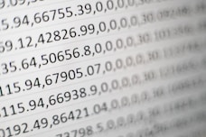 white printing paper with numbers