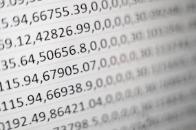 white printing paper with numbers