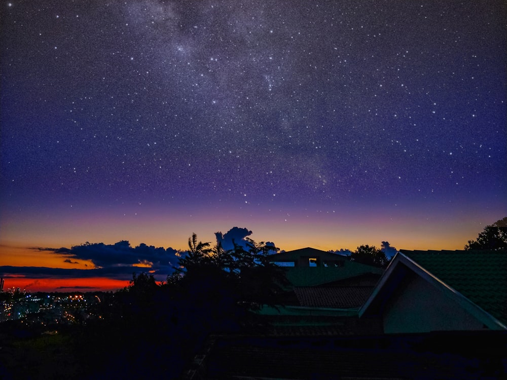 ciel noir pendant la nuit