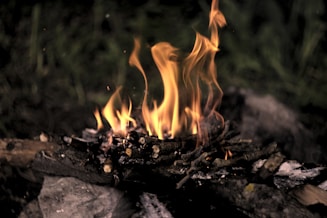 flaming fire