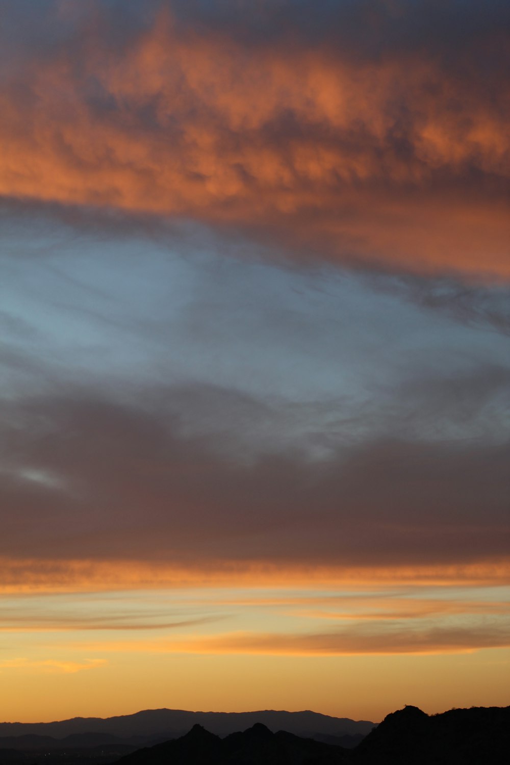 cloudy sky over mountains