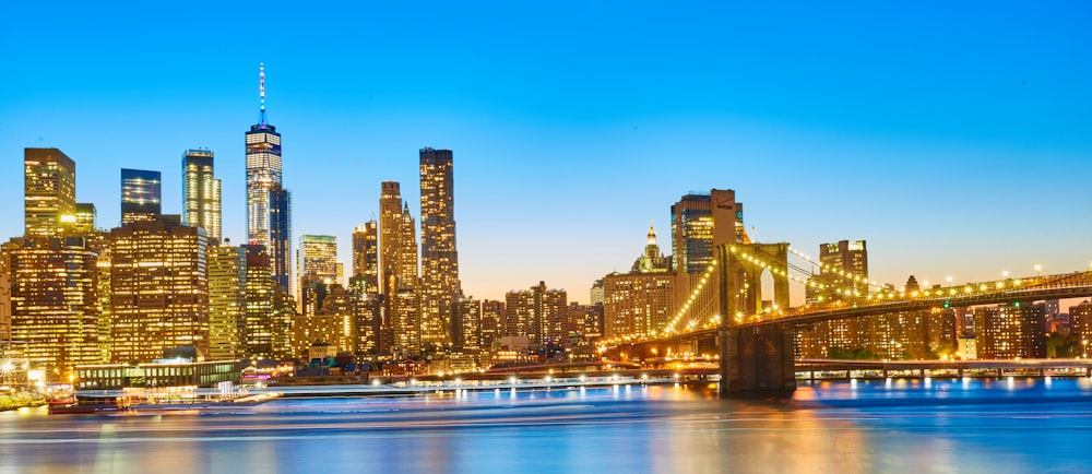 city skyline under blue sky