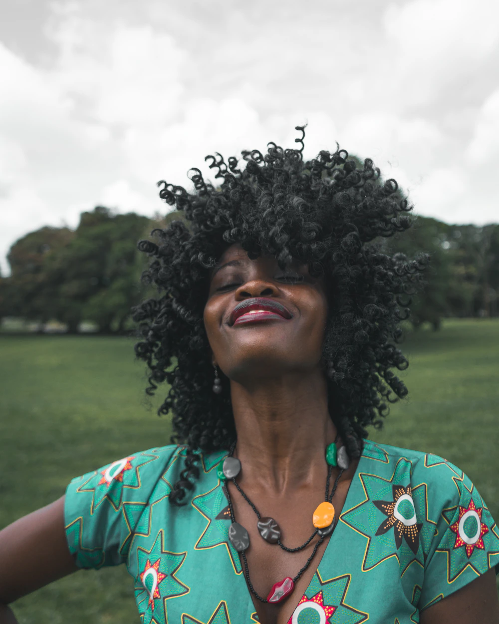 Black woman with long textured hair