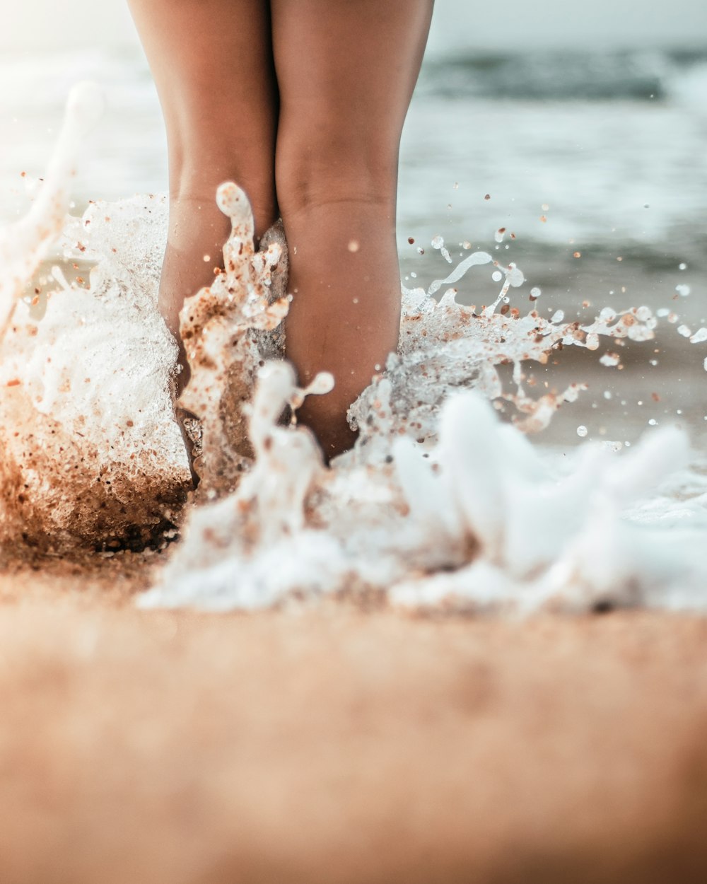 person on seashore