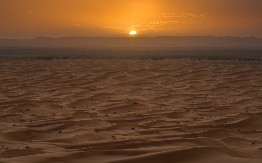 landscape photography of desert land