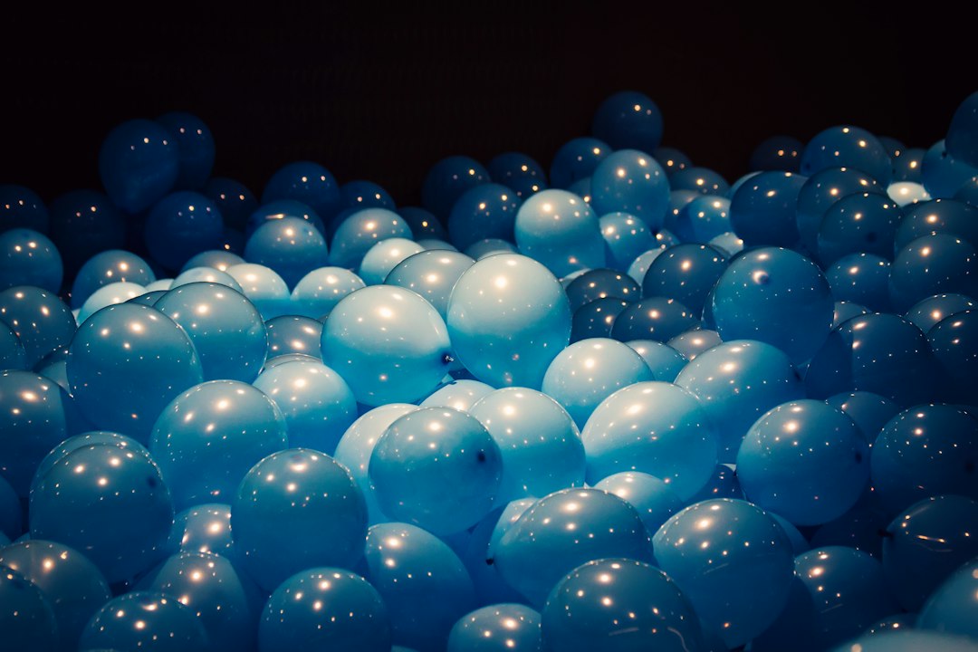 helium balloons closeup