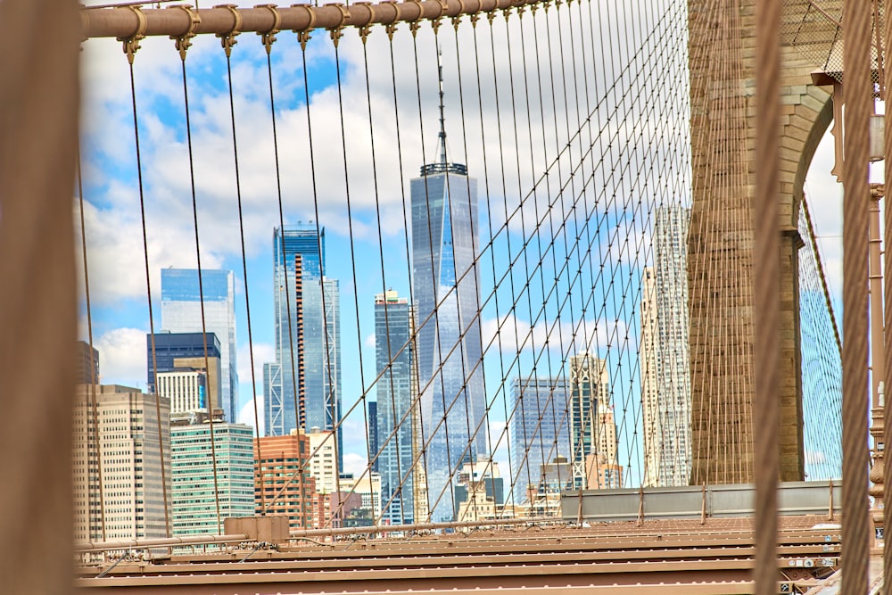 brown bridge under blue sky