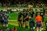 person standing on stadium