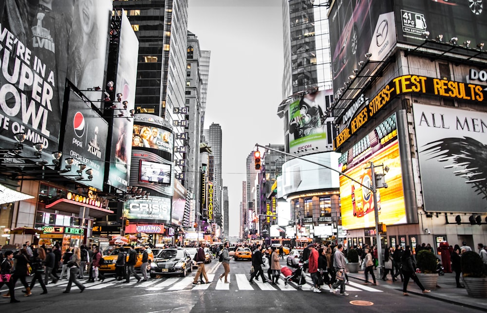 New York Street During Daytime Photo Free Billboard Image On Unsplash