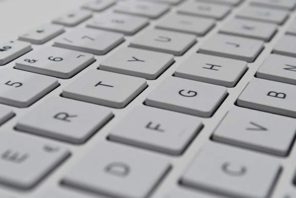 white computer keyboard