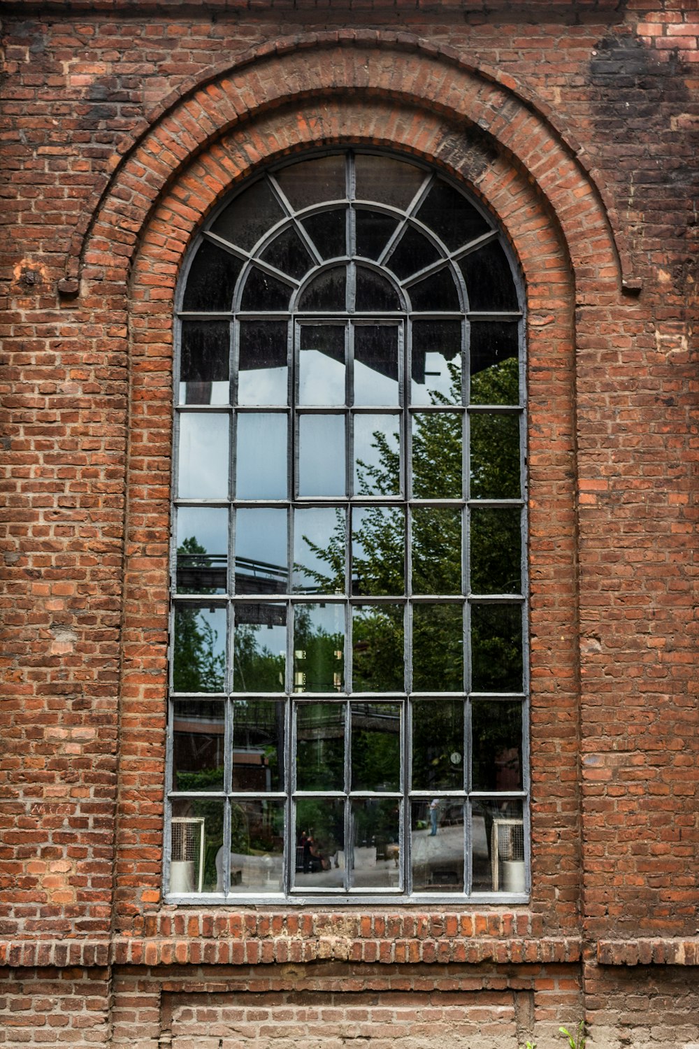 high-angle view of window
