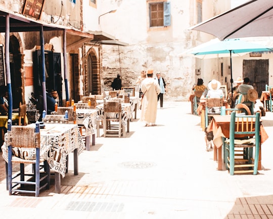 man walking at the restaurant in Tangier Morocco