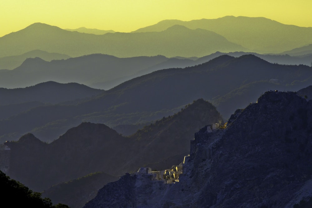 bird's-eye view photography of mountains