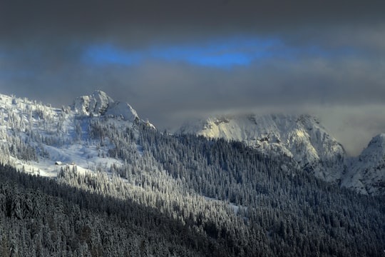 snow-covered mountains in Nassfeld Austria