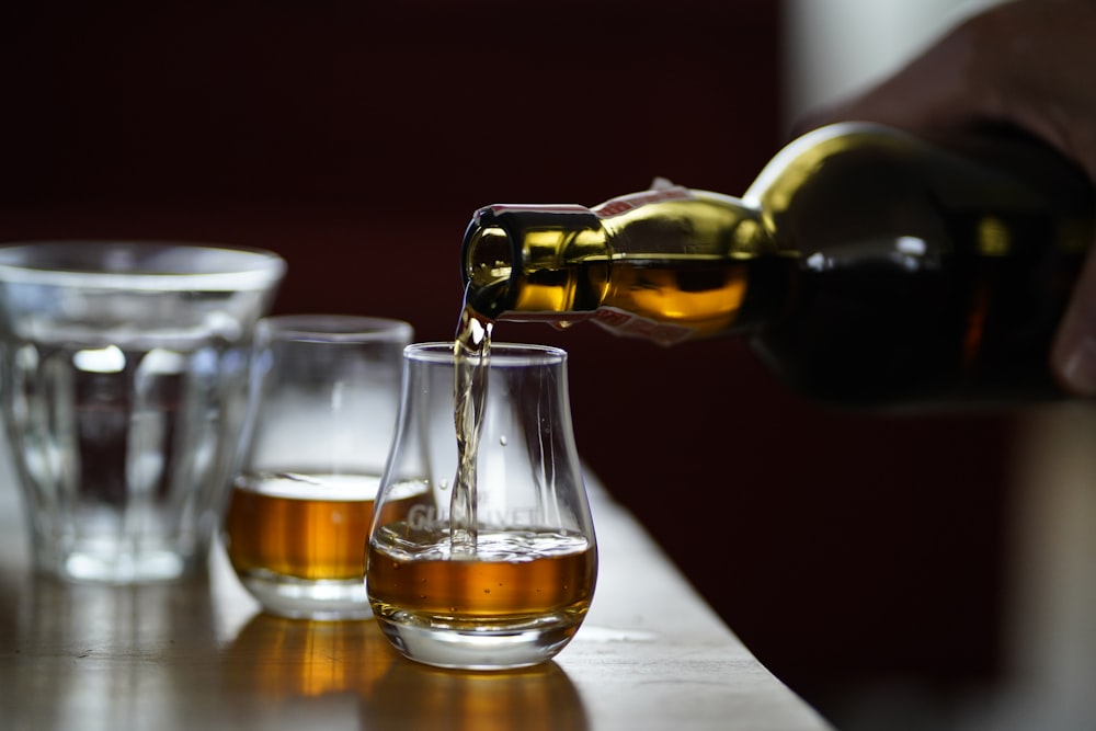 photo of person holding glass bottle