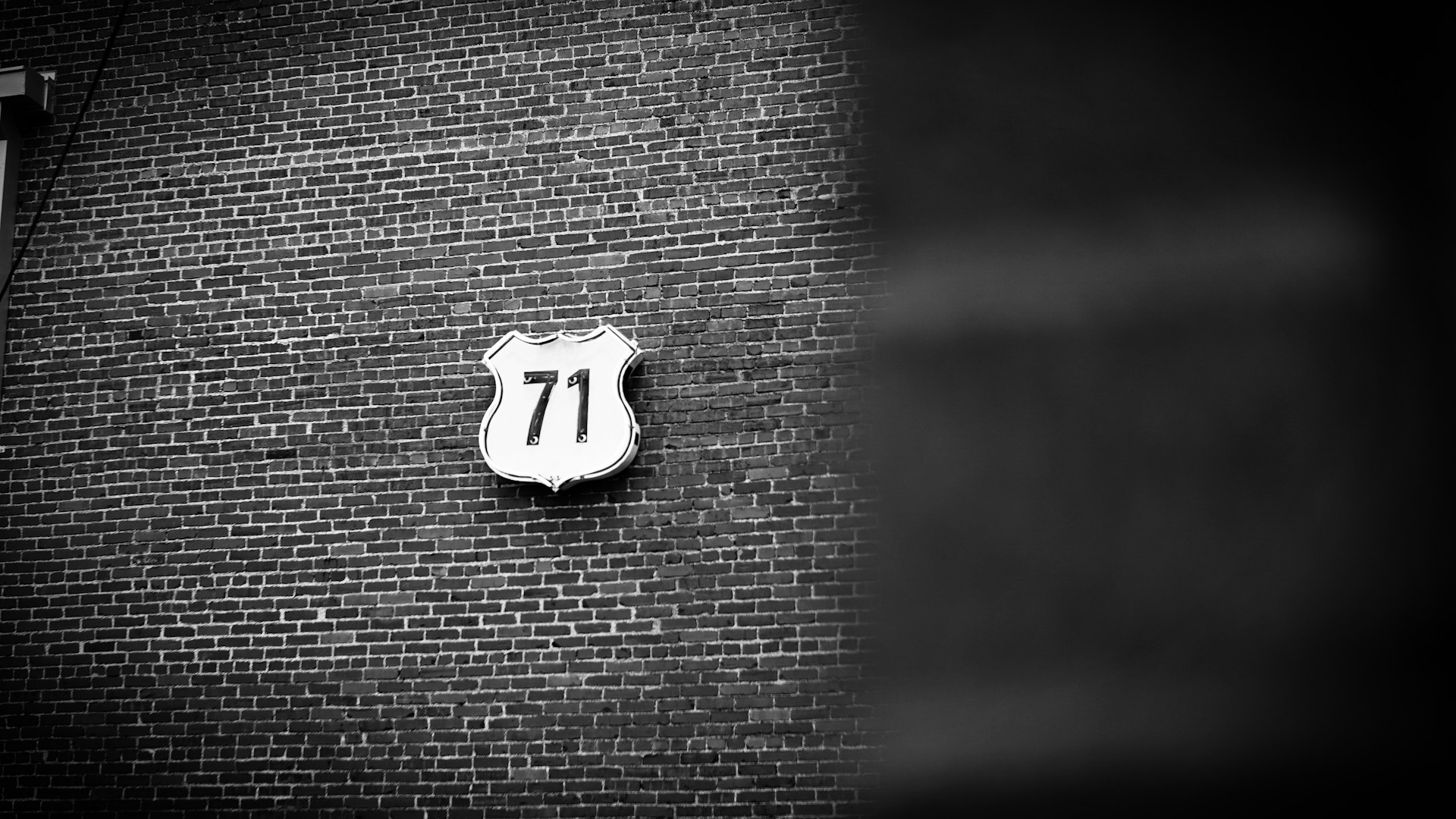 number 71 signage
