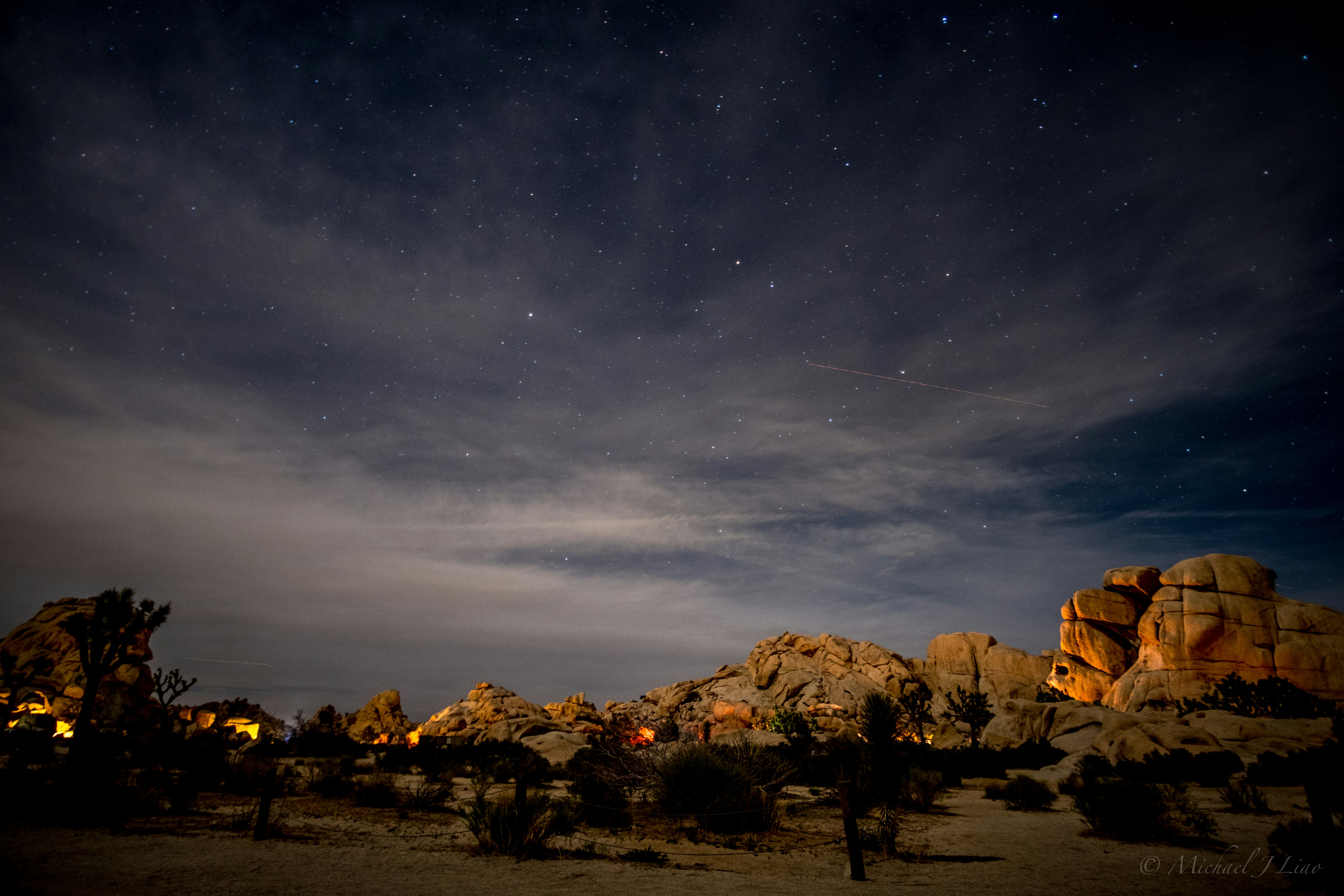 rock formation under milkway