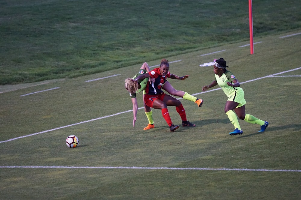 woman playing soccer