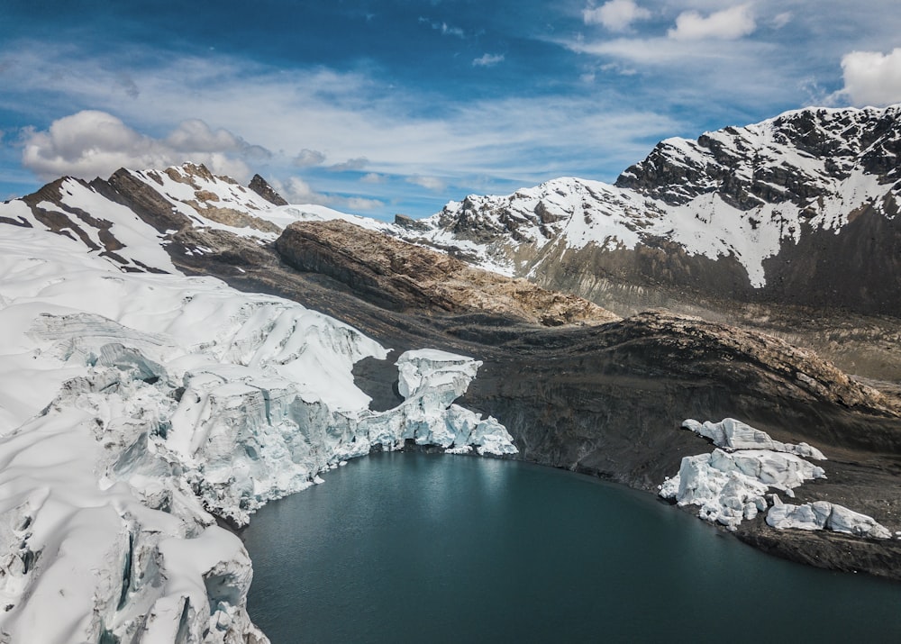 lake near cliff